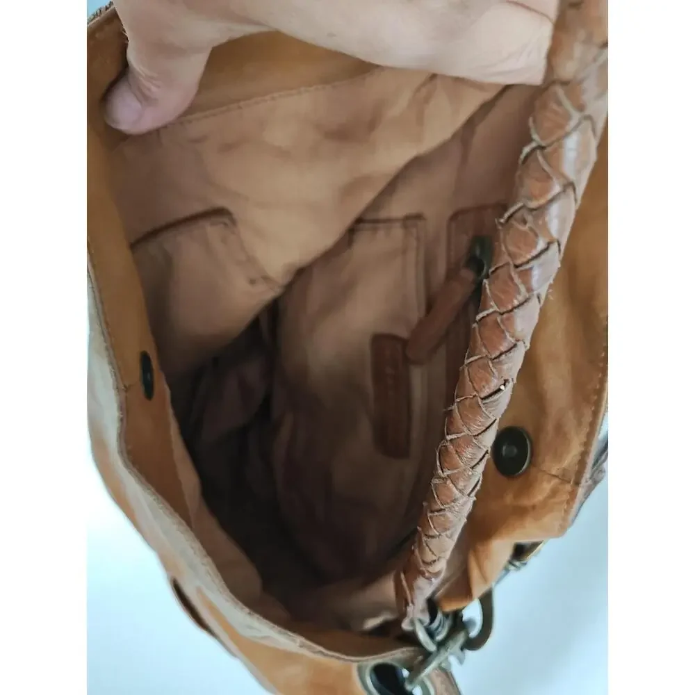 Anthropologie Liebeskind‎ Berlin Brown Leather Jeany Hobo Bag Purse Tote - Picture 7 of 12